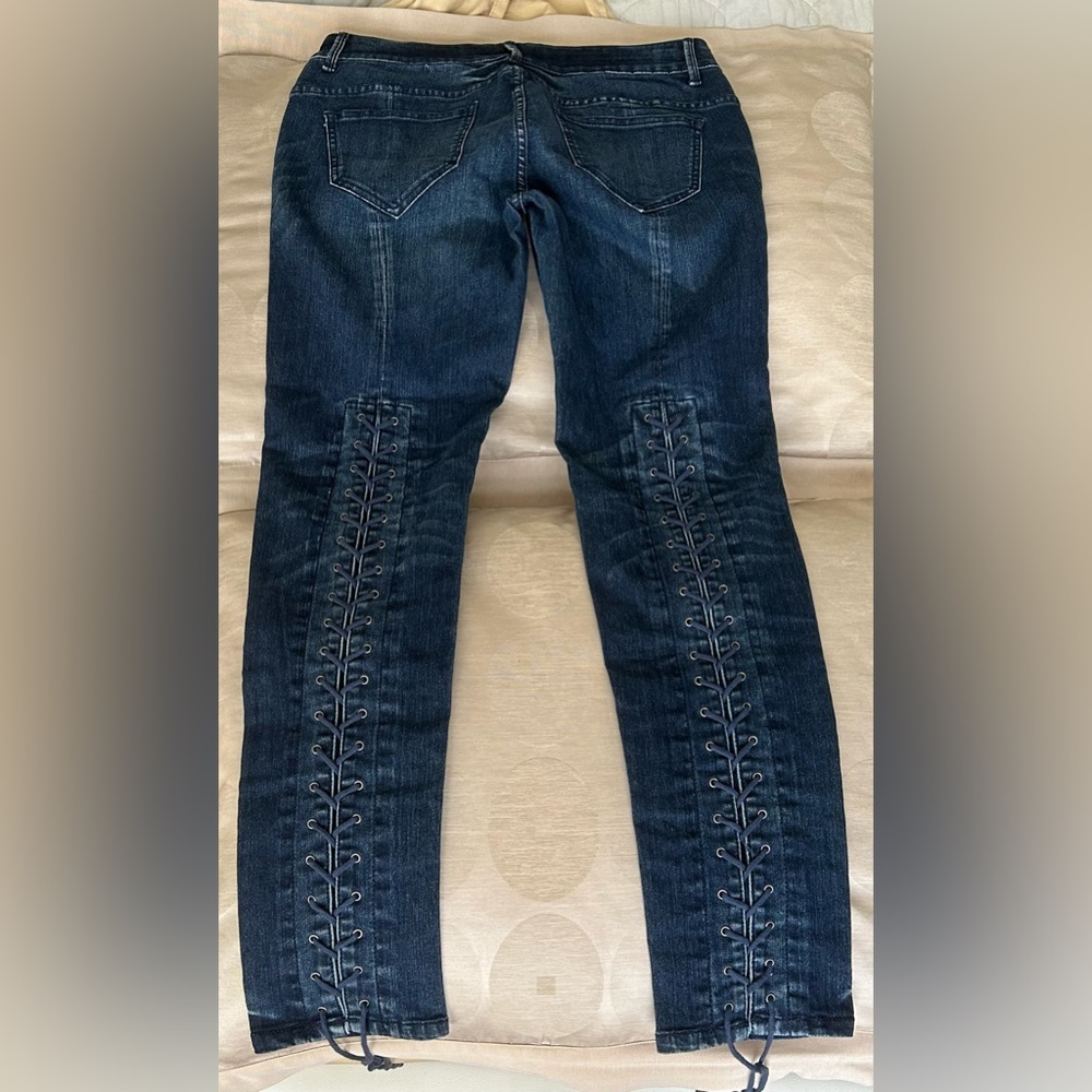 New VS sire jeans lace up jeans Victoria secret jeans size 6